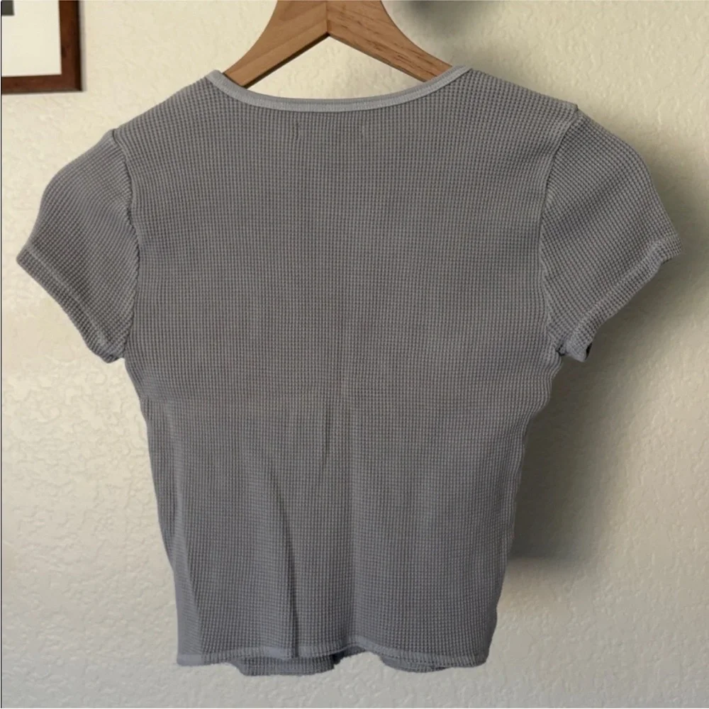 Madewell waffle knit crew neck crop tee - Picture 4 of 4